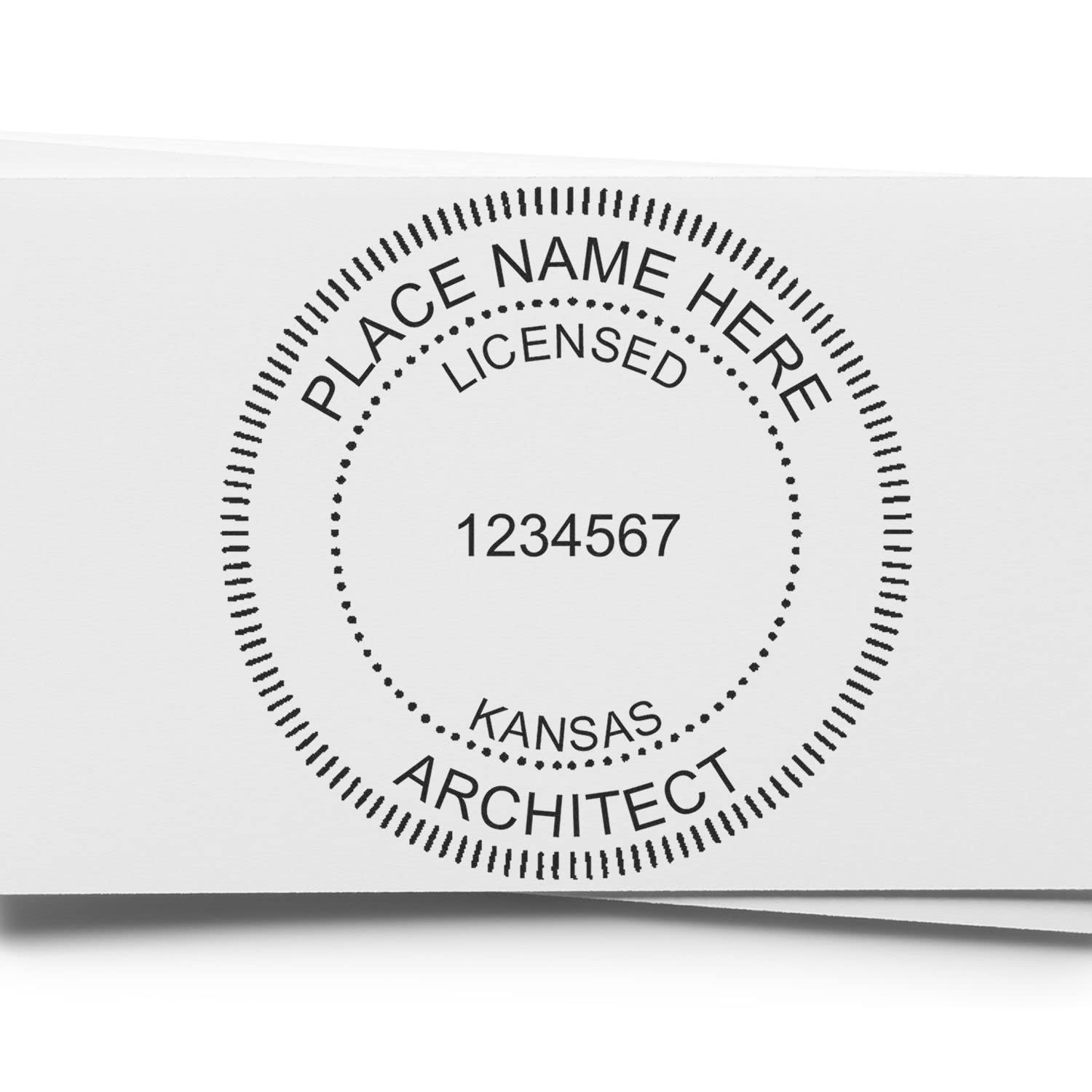 Professional Kansas Architect Stamp and Seal - 1-5/8 Size, Wood Handle, Ideal for KS Architects - Precision-Crafted KS Architect Seal Stamp for Kansas Professionals - Professional Architect Seal