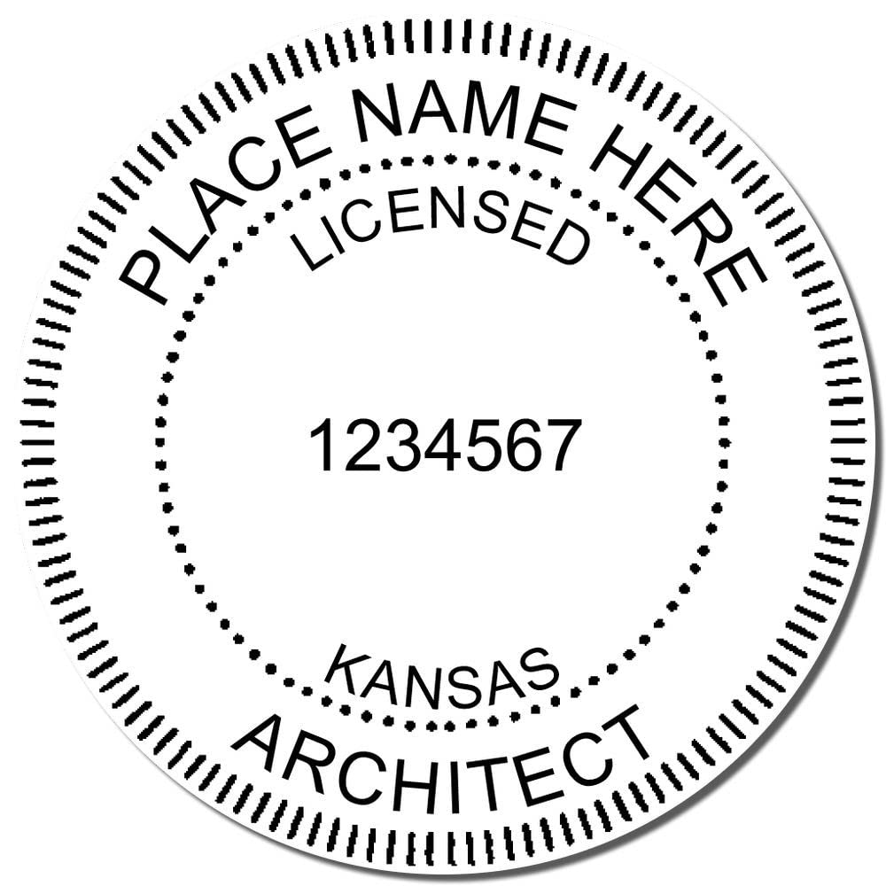 Professional Kansas Architect Stamp and Seal - 1-5/8 Size, Wood Handle, Ideal for KS Architects - Precision-Crafted KS Architect Seal Stamp for Kansas Professionals - Professional Architect Seal - Image 4