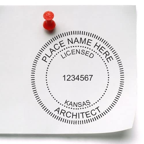 Professional Kansas Architect Stamp and Seal - 1-5/8 Size, Wood Handle, Ideal for KS Architects - Precision-Crafted KS Architect Seal Stamp for Kansas Professionals - Professional Architect Seal - Image 9
