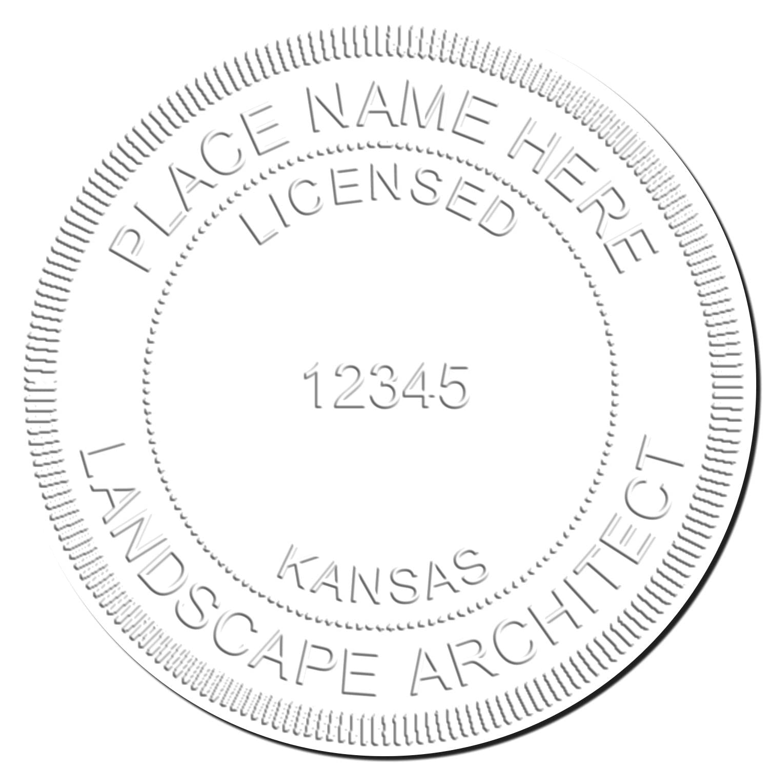 Professional Kansas Landscape Architect Seal, Handheld Size 1-5/8, Ideal for KS Landscape Architects - KS Landscape Architect Seal, Ideal for Kansas Professional Landscape Designers - Image 4