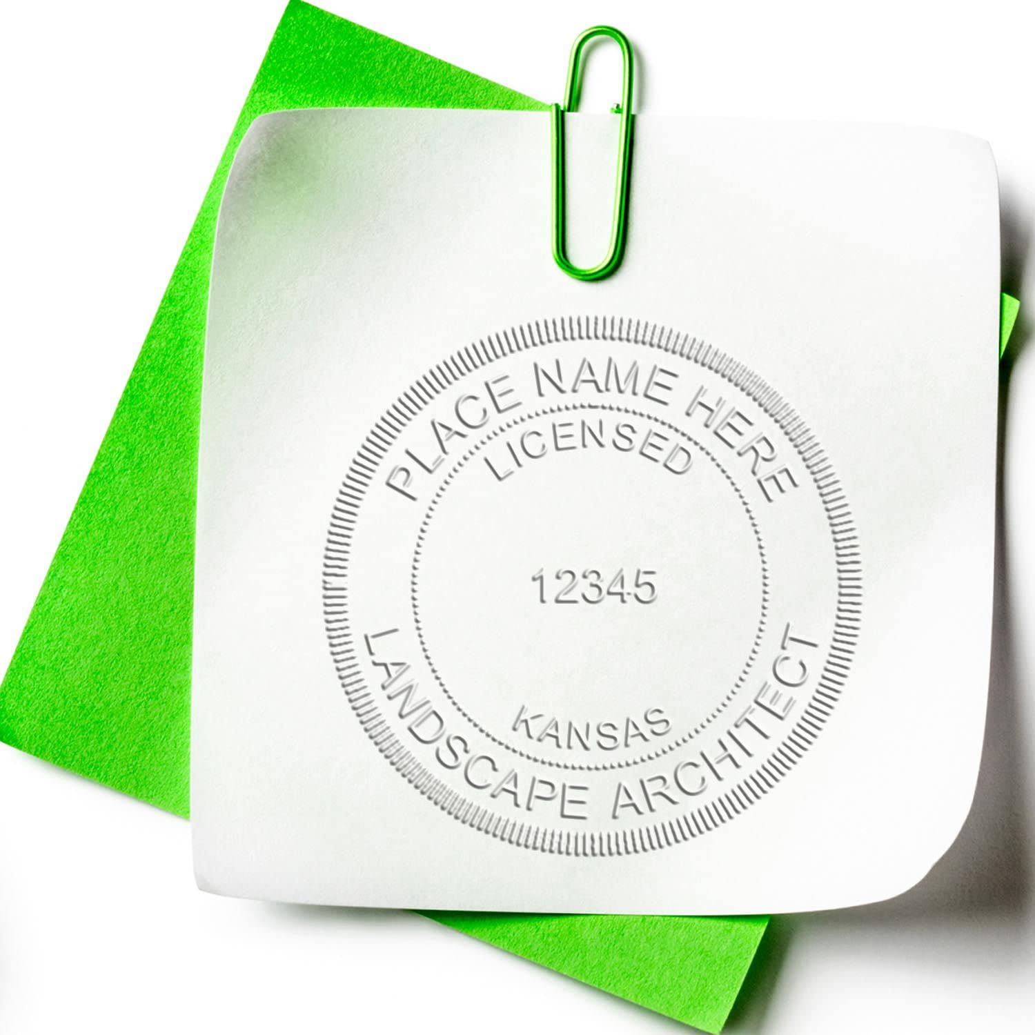 Professional Kansas Landscape Architect Seal, Handheld Size 1-5/8, Ideal for KS Landscape Architects - KS Landscape Architect Seal, Ideal for Kansas Professional Landscape Designers - Image 6