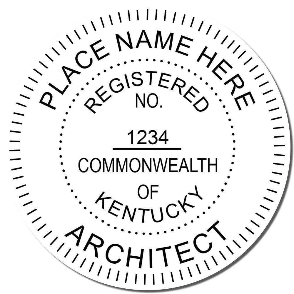 Professional Kentucky Architect Stamp and KY Architect Seal Stamp, 1-5/8 Size, Wood Handle - Ideal for Professional Architects in Kentucky - KY Architectural Stamp - Professional Architect Seal - Image 4