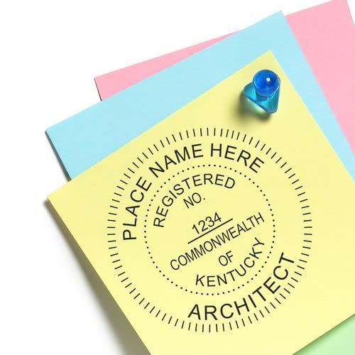 Professional Kentucky Architect Stamp and KY Architect Seal Stamp, 1-5/8 Size, Wood Handle - Ideal for Professional Architects in Kentucky - KY Architectural Stamp - Professional Architect Seal - Image 7