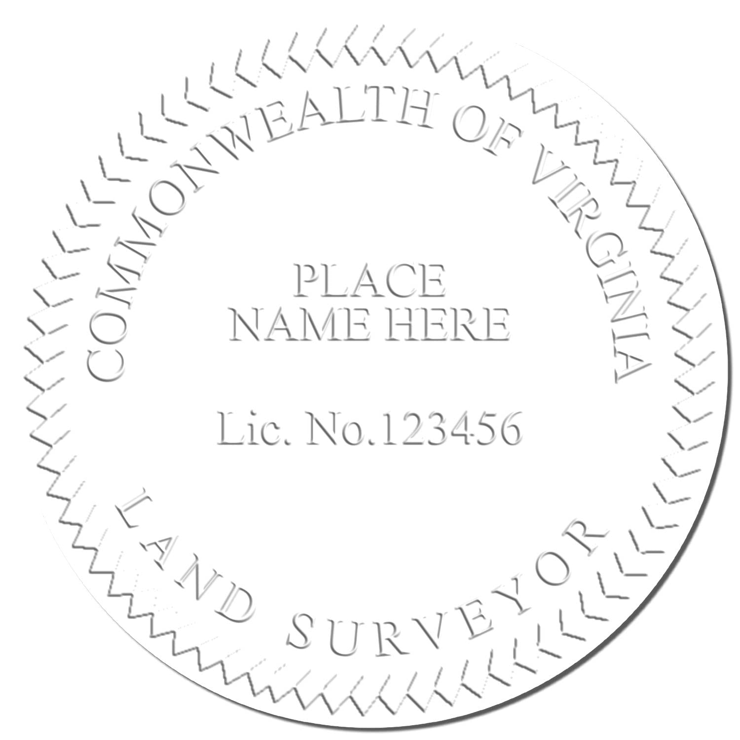 Professional Land Surveyor Seal in Virginia - Black Hybrid, Ideal for Virginia Professional Land Surveyors, Surveyor Seal Virginia - Essential Tool for Land Surveying Professionals in Virginia - Image 4