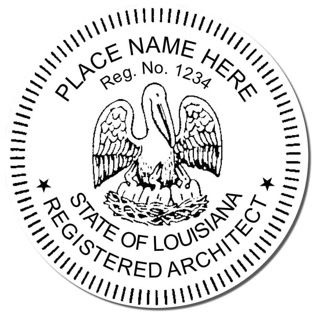 Professional Louisiana Architect Stamp - LA Architect Seal Stamp, 1-3/4 Size, Wood Handle, Wet Stamp for Architectural Use - Ideal for Professional Architects in Louisiana - Architect Stamp - Image 4
