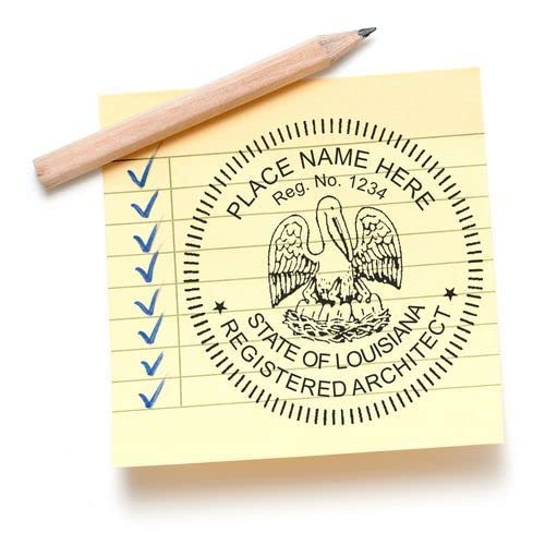 Professional Louisiana Architect Stamp - LA Architect Seal Stamp, 1-3/4 Size, Wood Handle, Wet Stamp for Architectural Use - Ideal for Professional Architects in Louisiana - Architect Stamp - Image 7