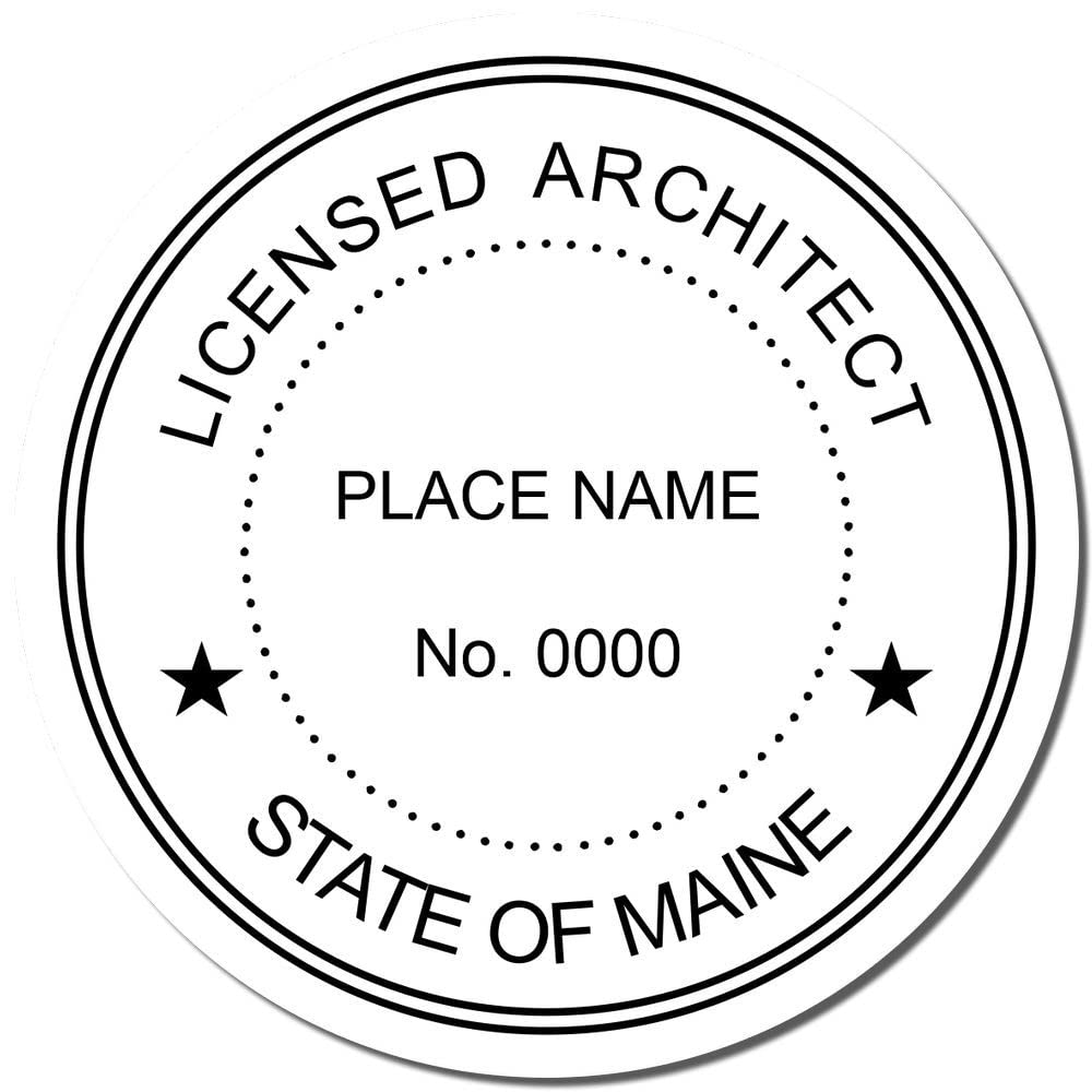 Professional Maine Architect Stamp - ME Architect Seal Stamp with Wood Handle, 1-3/4 Size - Ideal for Licensed Architects in Maine - Inked Stamp for Architectural Drawings and Plans - Image 4