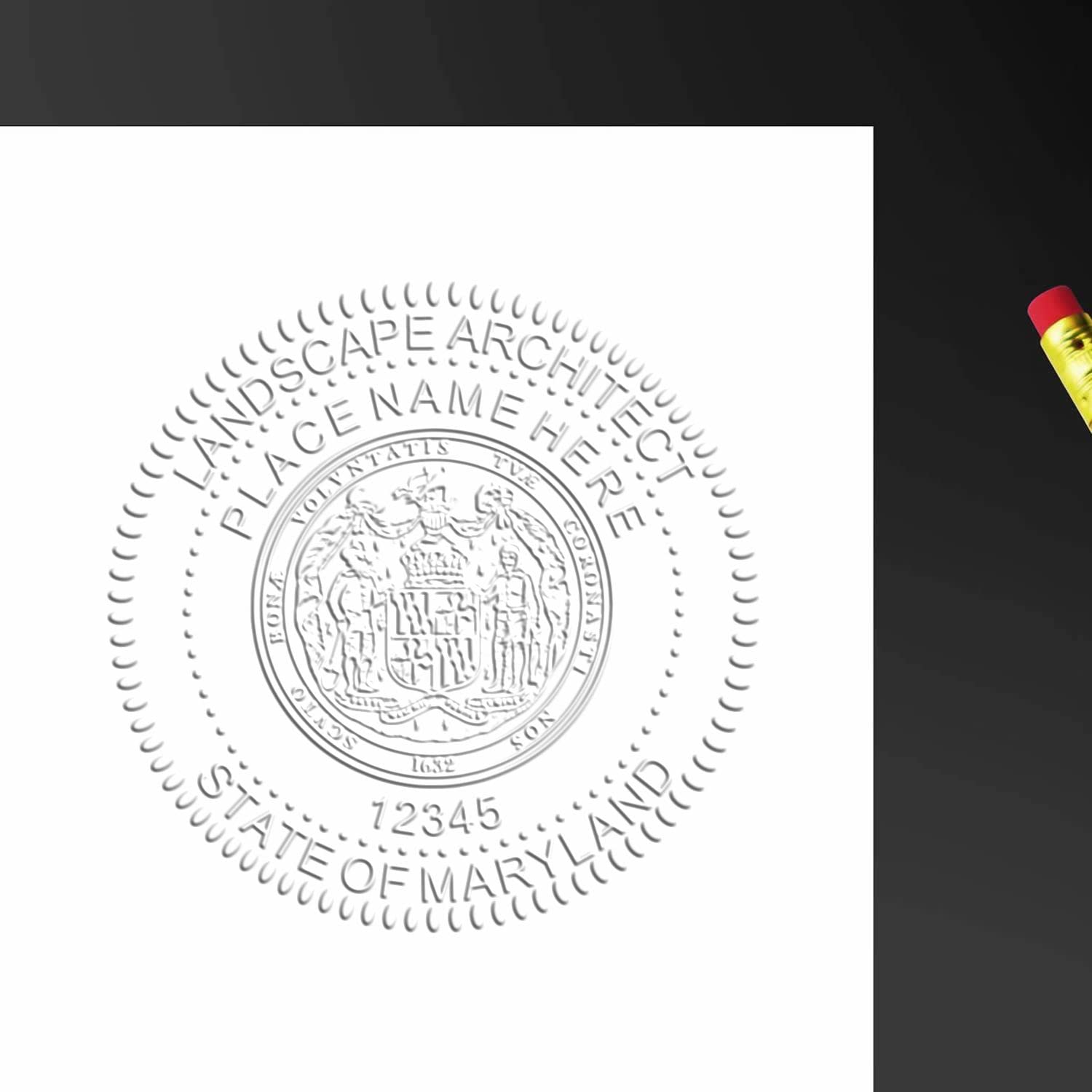 Professional Maryland Landscape Architect Seal, Handheld Size 1-5/8, Ideal for MD Landscape Architects - Easy-to-Use Seal for Landscape Architecture Projects in Maryland, Professional Seal