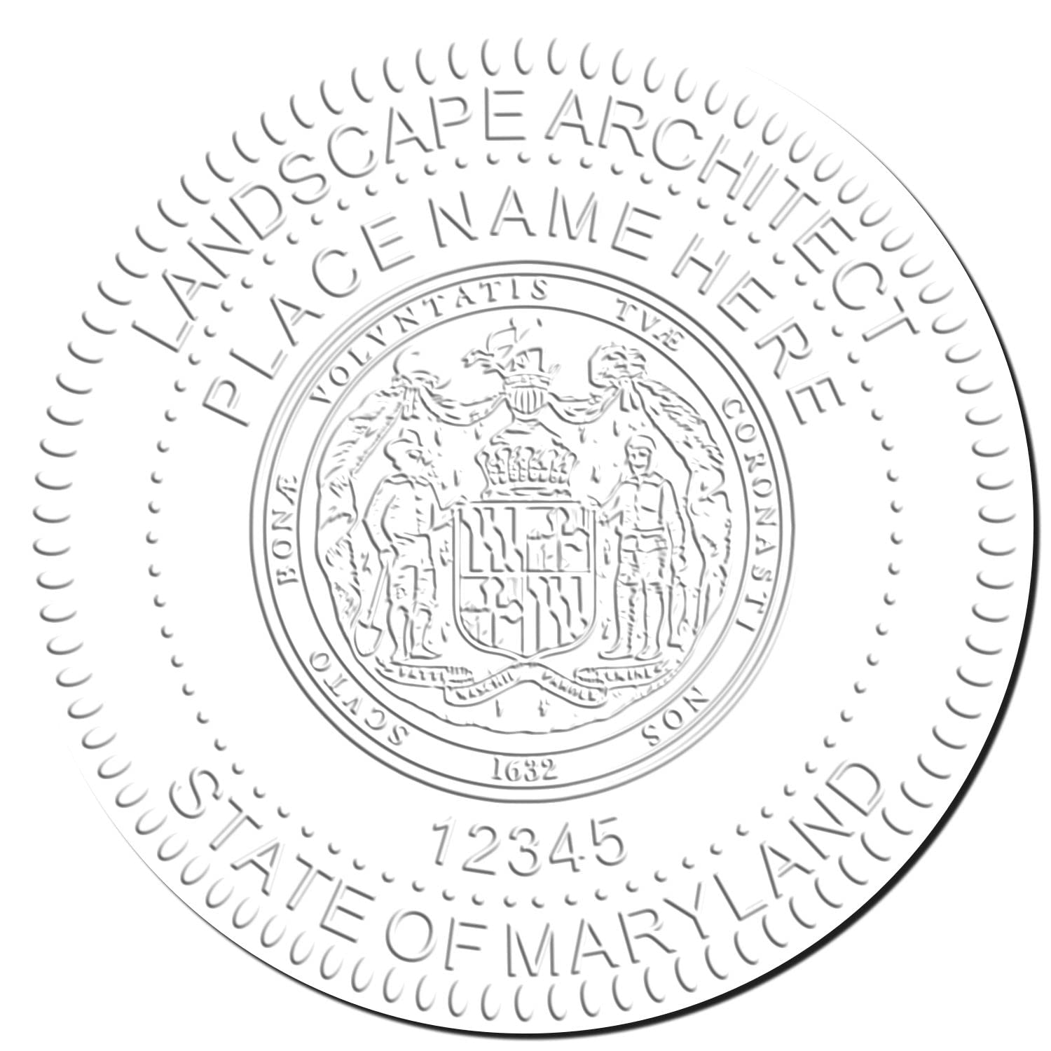 Professional Maryland Landscape Architect Seal, Handheld Size 1-5/8, Ideal for MD Landscape Architects - Easy-to-Use Seal for Landscape Architecture Projects in Maryland, Professional Seal - Image 4