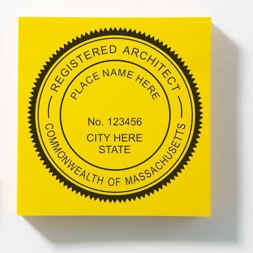 Professional Massachusetts Architect Stamp - MA Architect Seal Stamp with Wood Handle, Size 1-5/8 - Ideal for Licensed Architects in Massachusetts - Massachusetts Architectural Stamp - Image 7
