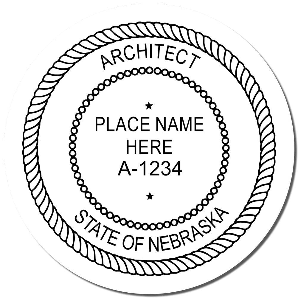 Professional Nebraska Architect Stamp and Seal, 1-3/4 Size, Wood Handle, Ideal for NE Architects - NE Architect Seal Stamp for Architectural Use in Nebraska - NE Professional Architect Seal - Image 4