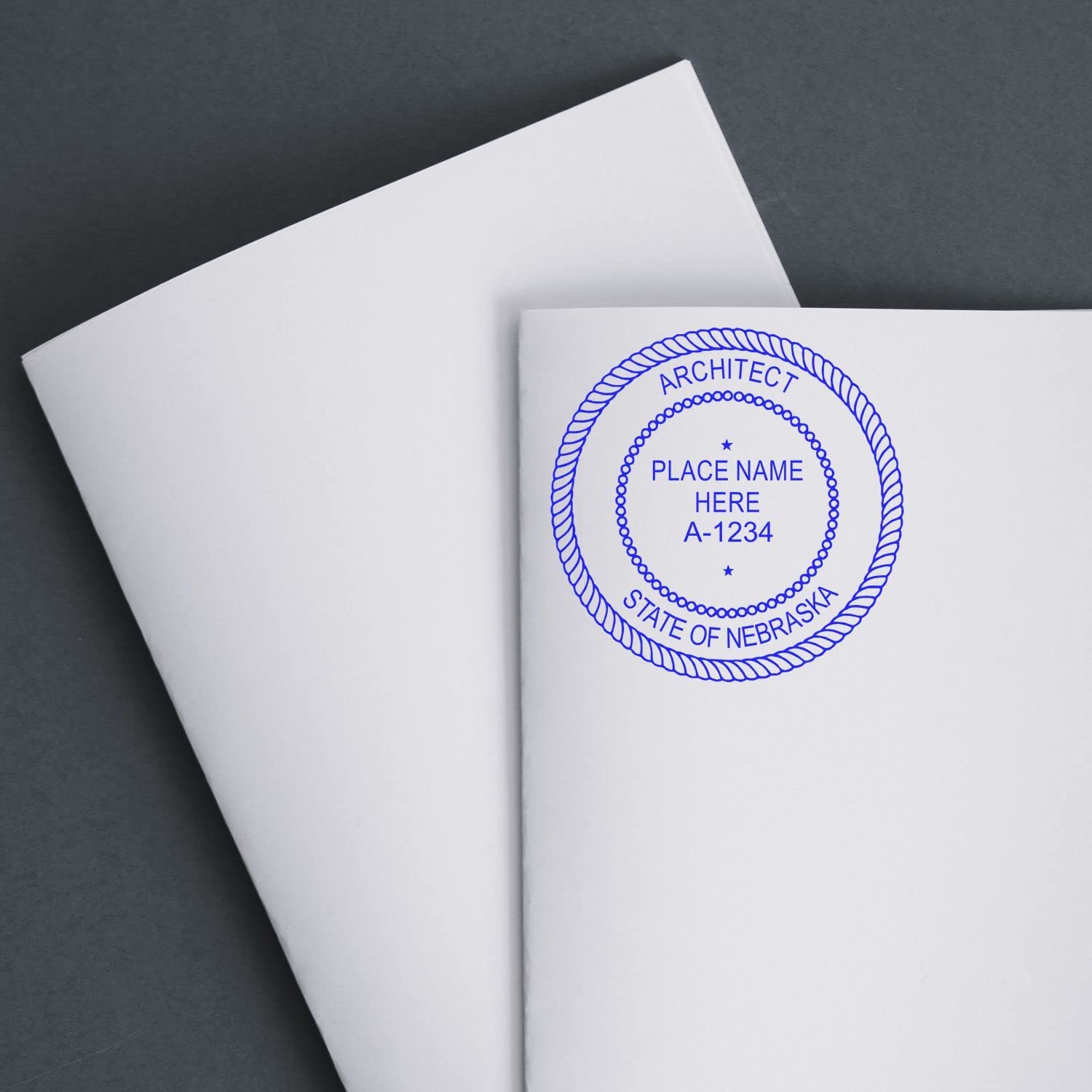 Professional Nebraska Architect Stamp and Seal, 1-3/4 Size, Wood Handle, Ideal for NE Architects - NE Architect Seal Stamp for Architectural Use in Nebraska - NE Professional Architect Seal - Image 6