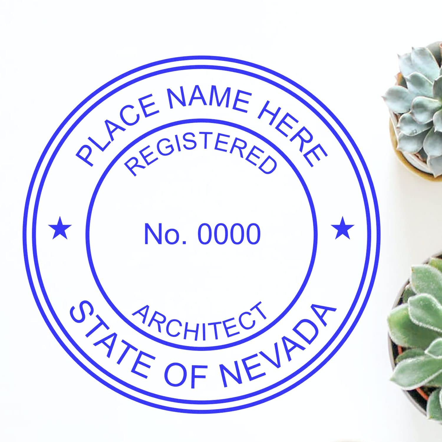 Professional Nevada Architect Stamp and NV Architect Seal Stamp, 1-7/8 Size, Wood Handle, Ideal for Nevada Architects - Architectural Wet Stamp for Nevada Professionals - Professional Architect Seal