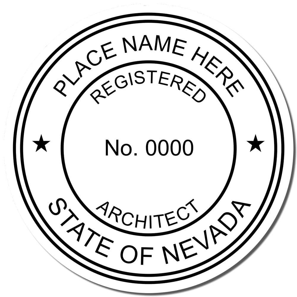 Professional Nevada Architect Stamp and NV Architect Seal Stamp, 1-7/8 Size, Wood Handle, Ideal for Nevada Architects - Architectural Wet Stamp for Nevada Professionals - Professional Architect Seal - Image 4