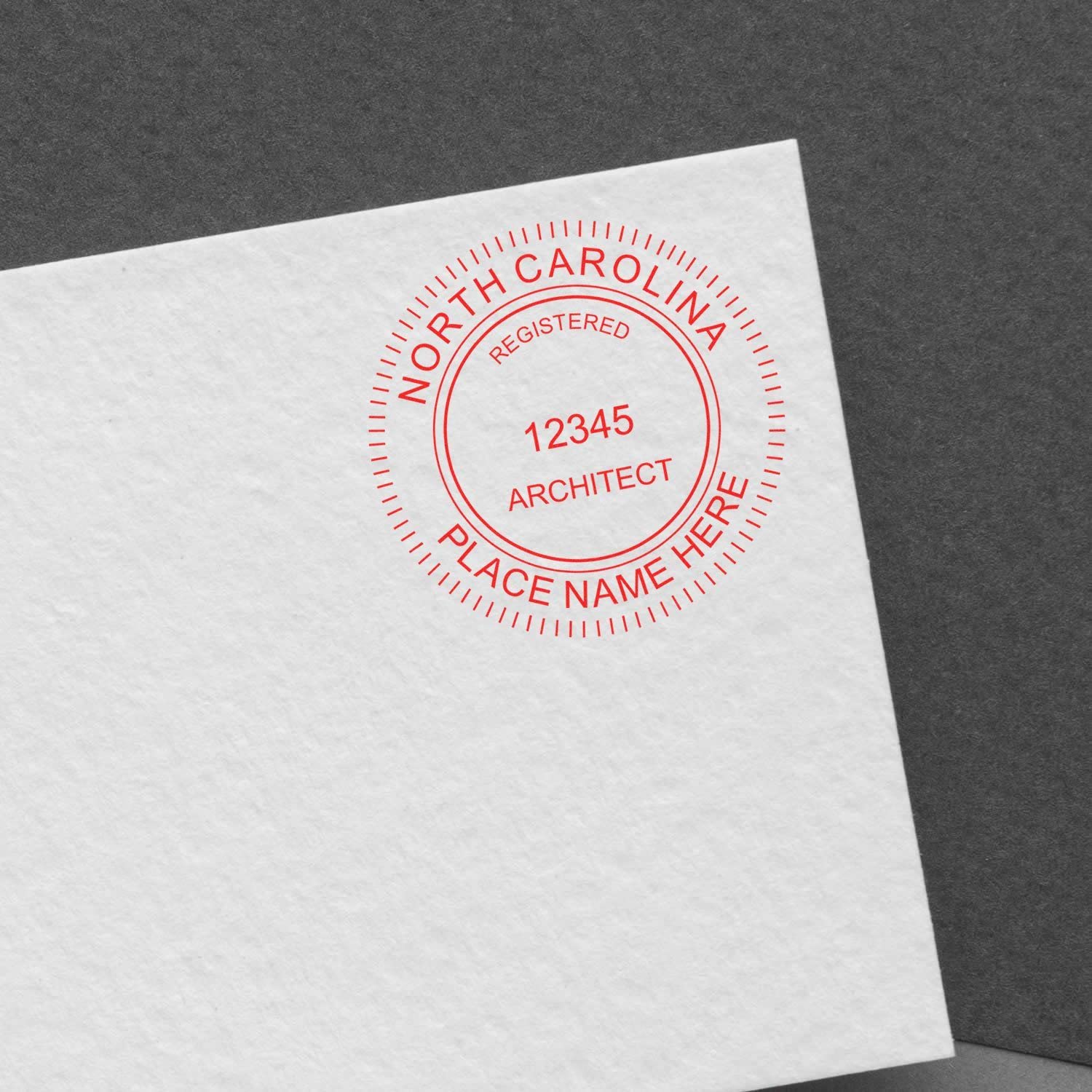 Professional North Carolina Architect Stamp - Wood Handle Wet Seal Stamp, Size 1-5/8 - Ideal for NC Architects, NC Architect Seal Stamp - Essential Tool for North Carolina Architecture Professionals - Image 6
