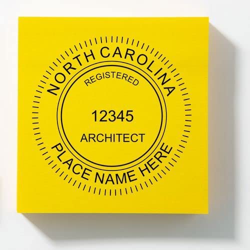 Professional North Carolina Architect Stamp - Wood Handle Wet Seal Stamp, Size 1-5/8 - Ideal for NC Architects, NC Architect Seal Stamp - Essential Tool for North Carolina Architecture Professionals - Image 7