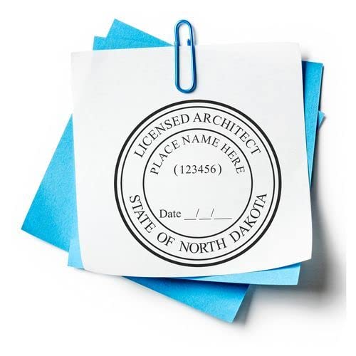 Professional North Dakota Architect Stamp, ND Architect Seal Stamp, 1-5/8 Size - Premium Wood Handle Architectural Inked Stamp for North Dakota Architects - Ideal Tool for Architects in ND - Image 6