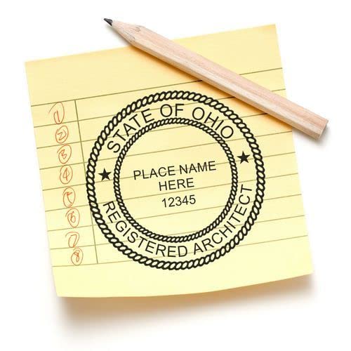 Professional Ohio Architect Stamp and Seal, 2" Size, Size, Wood Handle Architectural Inking Stamp for Ohio Architects, OH Architect Seal Stamp - Ideal Tool for Professional Architects in Ohio - Image 6
