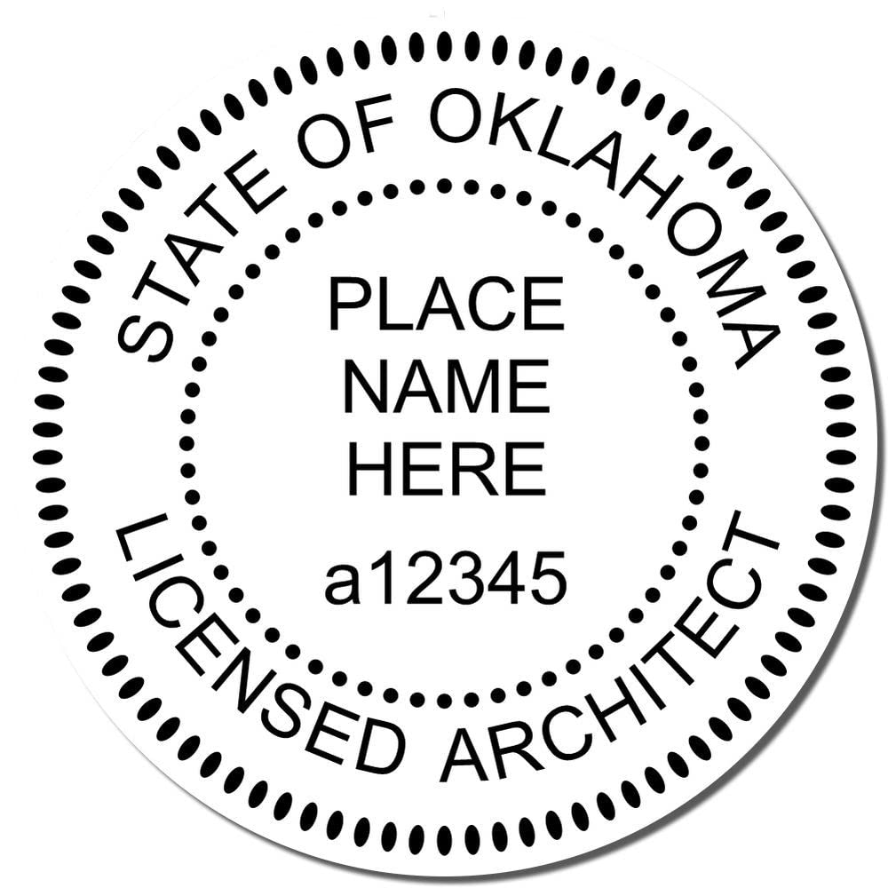 Professional Oklahoma Architect Stamp and Seal - 1-1/2 Size, Wood Handle, Ideal for OK Architects - OK Architect Seal Stamp for Architectural Plans and Drawings in Oklahoma - OK Architect Seal - Image 4