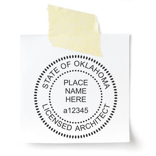 Professional Oklahoma Architect Stamp and Seal - 1-1/2 Size, Wood Handle, Ideal for OK Architects - OK Architect Seal Stamp for Architectural Plans and Drawings in Oklahoma - OK Architect Seal - Image 7