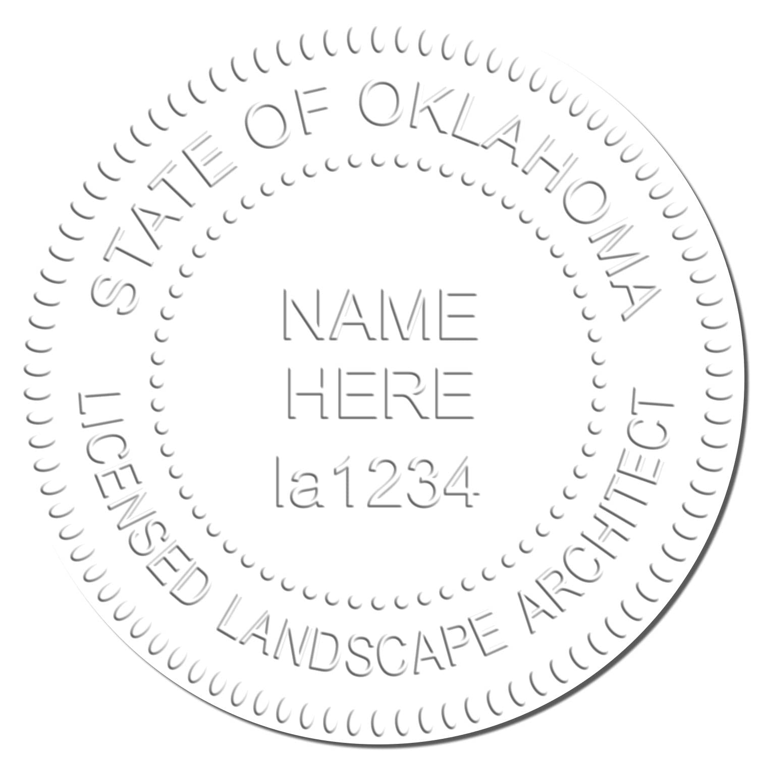 Professional Oklahoma Landscape Architect Seal, Handheld Size 1-5/8, Ideal for OK Landscape Architects - Easy-to-Use Seal for Landscape Architecture in Oklahoma, OK Professional Seal - Image 4