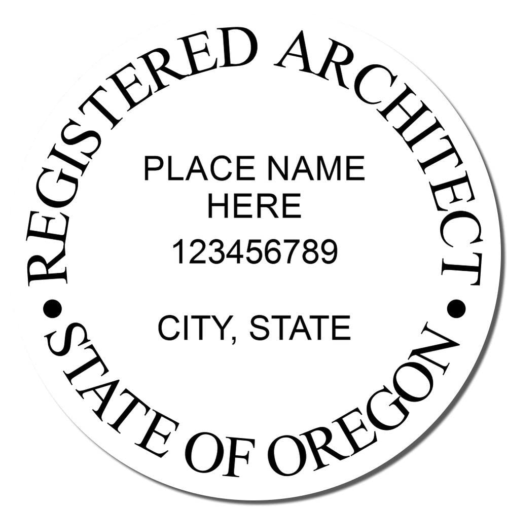 Professional Oregon Architect Stamp and Seal, 1-5/8 Size, Wood Handle, Ideal for OR Architects - OR Architect Seal Stamp for Architectural Drawings and Blueprints in Oregon - OR Architect's Seal - Image 4