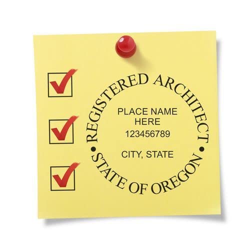 Professional Oregon Architect Stamp and Seal, 1-5/8 Size, Wood Handle, Ideal for OR Architects - OR Architect Seal Stamp for Architectural Drawings and Blueprints in Oregon - OR Architect's Seal - Image 6