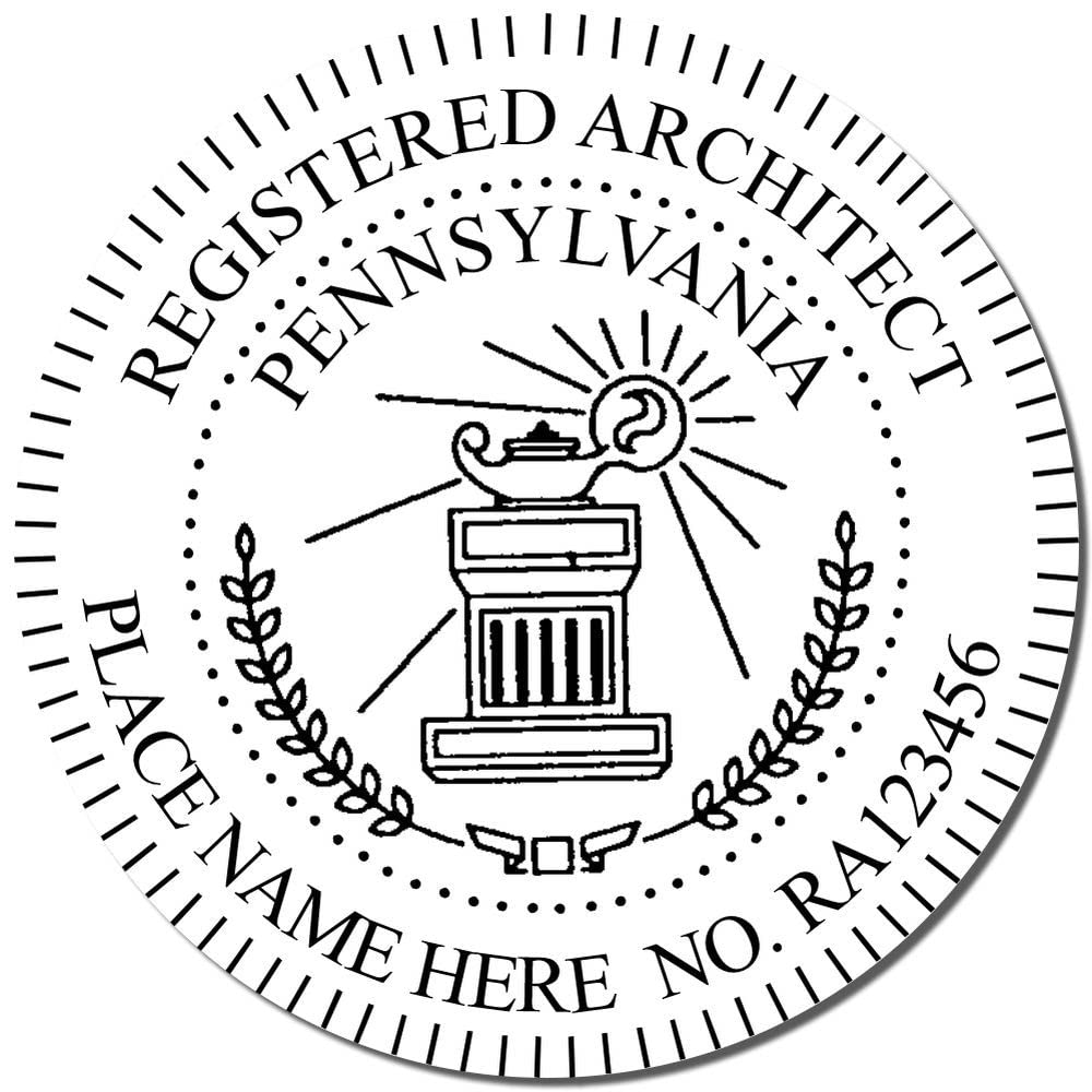 Professional Pennsylvania Architect Stamp and Seal, 1-5/8 Size, Wood Handle Wet Stamp for Architects in PA - PA Architect Seal Stamp - Essential Tool for Pennsylvania Architecture Professionals - Image 4