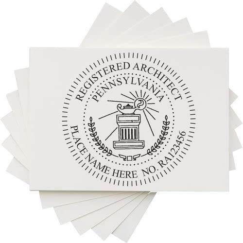 Professional Pennsylvania Architect Stamp and Seal, 1-5/8 Size, Wood Handle Wet Stamp for Architects in PA - PA Architect Seal Stamp - Essential Tool for Pennsylvania Architecture Professionals - Image 6