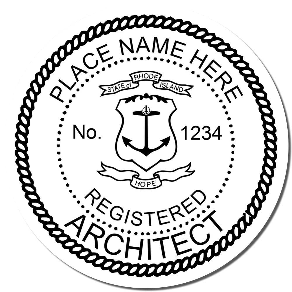 Professional Rhode Island Architect Stamp and Seal, 1-1/2 Size, Wood Handle Inking Stamp for RI Architects - RI Architect Seal Stamp for Rhode Island Architecture Professionals - RI Architect Seal - Image 4