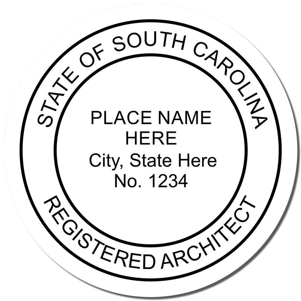Professional South Carolina Architect Stamp - SC Architect Seal Stamp with Wood Handle, Size 1-3/4 - Ideal for Professional Architects in South Carolina - South Carolina Architect Seal Stamp - Image 4