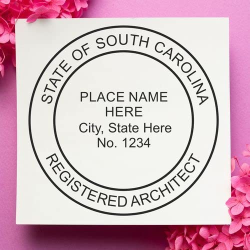 Professional South Carolina Architect Stamp - SC Architect Seal Stamp with Wood Handle, Size 1-3/4 - Ideal for Professional Architects in South Carolina - South Carolina Architect Seal Stamp - Image 6