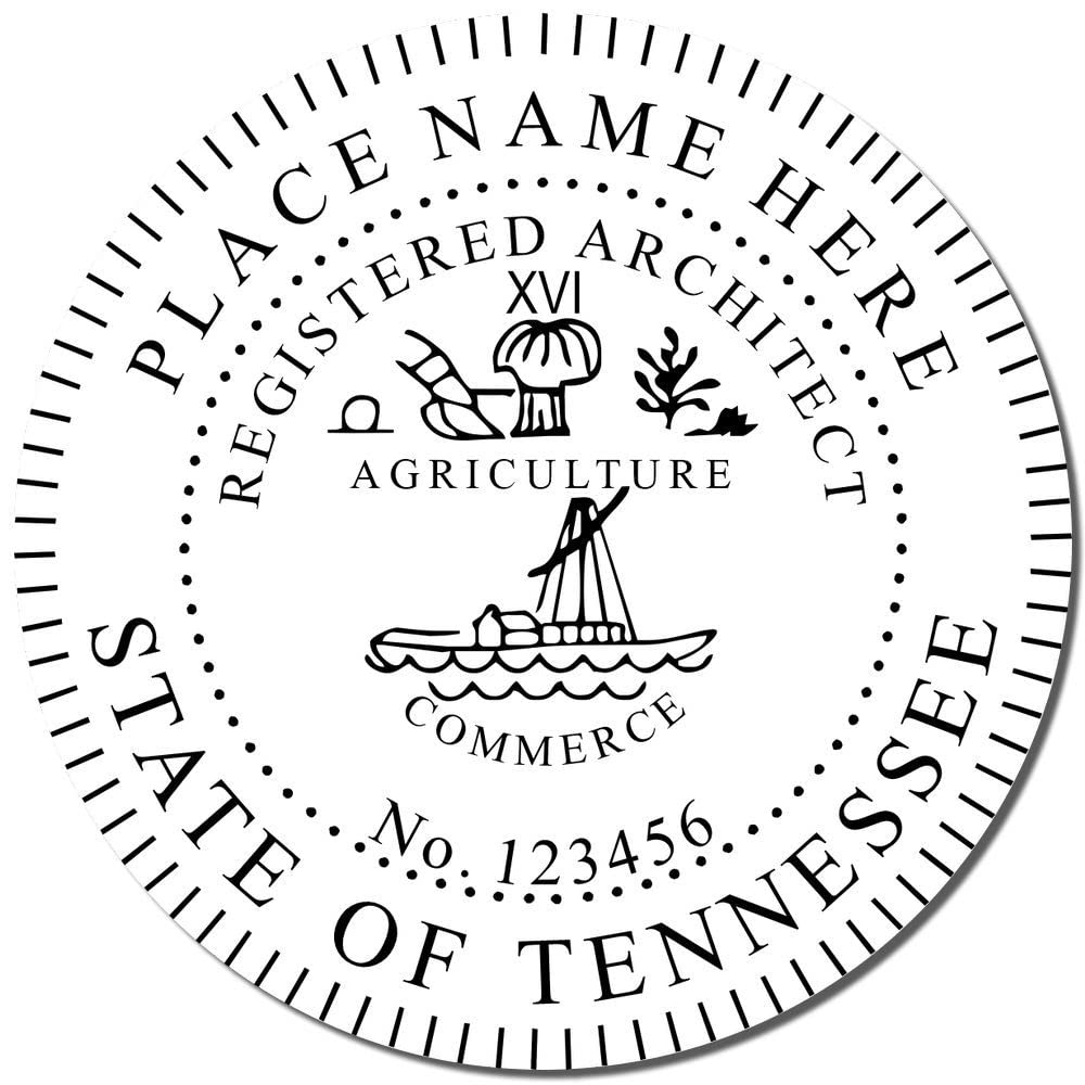 Professional Tennessee Architect Stamp and Seal - 2" Size, Size, Wood Handle, Wet Stamp for TN Architects - Ideal for Official Documentation and Design Approval - TN Architect Seal Stamp - Image 4