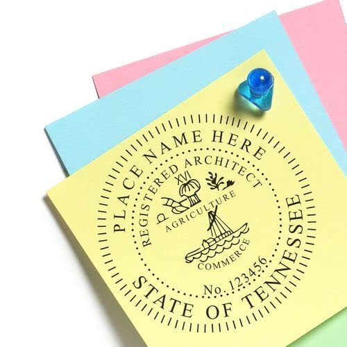 Professional Tennessee Architect Stamp and Seal - 2" Size, Size, Wood Handle, Wet Stamp for TN Architects - Ideal for Official Documentation and Design Approval - TN Architect Seal Stamp - Image 6