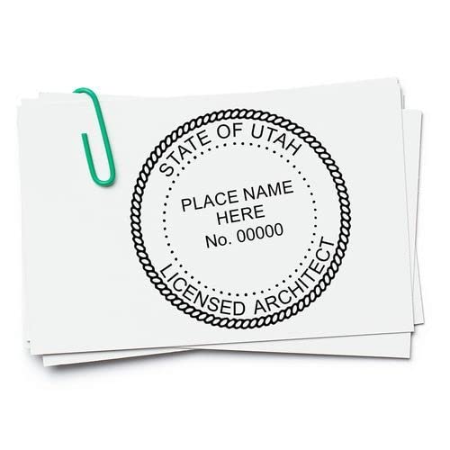 Professional Utah Architect Stamp and Seal, 1-5/8 Size, Wood Handle Architectural Inking Stamp for UT Architects, UT Architect Seal Stamp - Ideal Tool for Utah Professional Architects - Image 6
