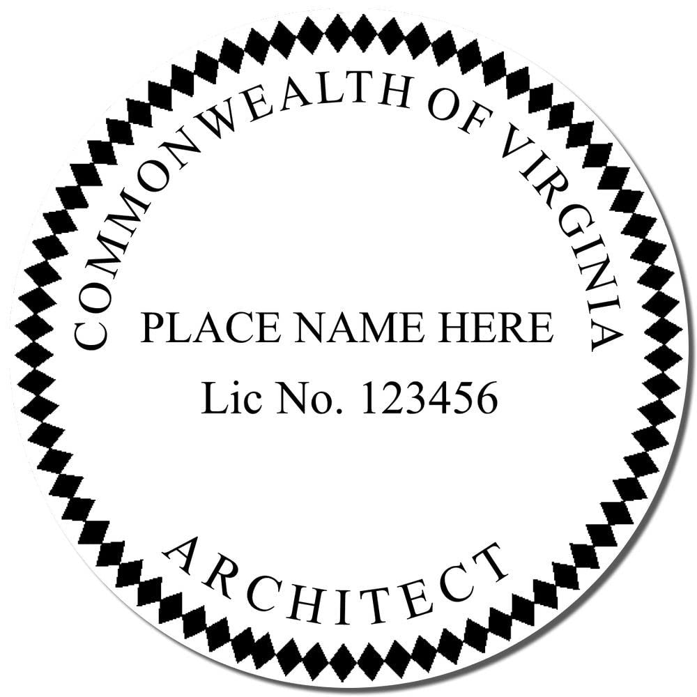 Professional Virginia Architect Stamp and VA Architect Seal Stamp, 2" Size, Size, Wood Handle - Ideal for Licensed Architects in Virginia - Architectural Stamp for Virginia Professionals - Image 6