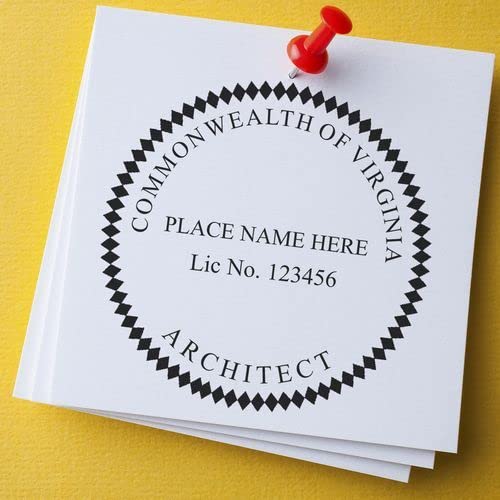 Professional Virginia Architect Stamp and VA Architect Seal Stamp, 2" Size, Size, Wood Handle - Ideal for Licensed Architects in Virginia - Architectural Stamp for Virginia Professionals - Image 7
