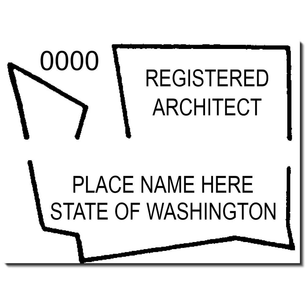 Professional Washington Architect Stamp Premium Wood Handle, Wet Seal Stamp for Architects in WA, Size 1-5/8 x 1.2 - Ideal for Washington Architectural Projects, WA Architect Seal Stamp - Image 4