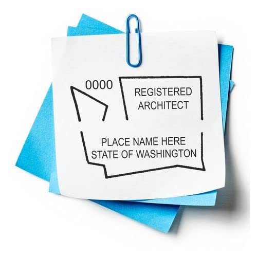 Professional Washington Architect Stamp Premium Wood Handle, Wet Seal Stamp for Architects in WA, Size 1-5/8 x 1.2 - Ideal for Washington Architectural Projects, WA Architect Seal Stamp - Image 6