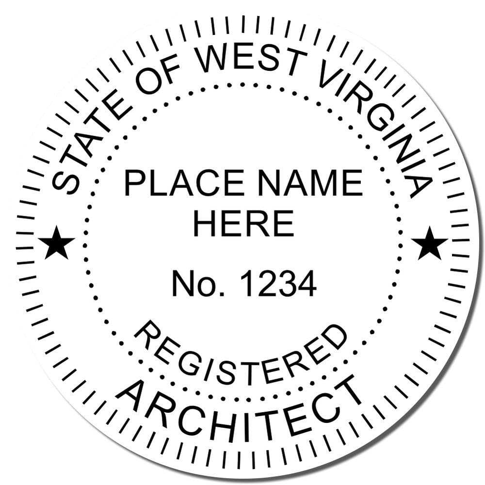 Professional West Virginia Architect Stamp - Wood Handle, WV Architect Seal Stamp, Size 1-5/8 - Ideal for Architects in West Virginia - Inked Stamp for Architectural Drawings and Plans - Image 4