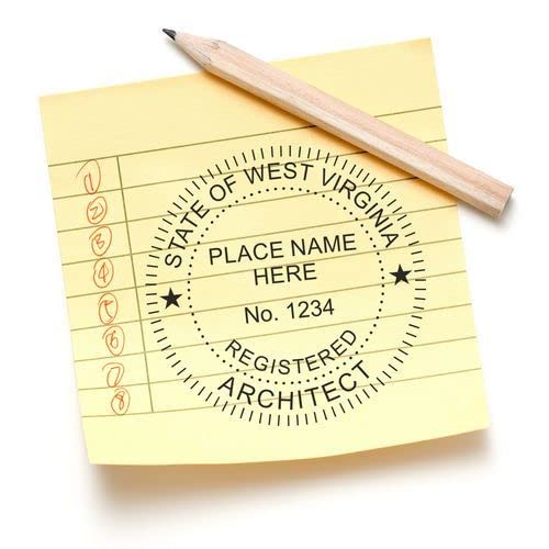 Professional West Virginia Architect Stamp - Wood Handle, WV Architect Seal Stamp, Size 1-5/8 - Ideal for Architects in West Virginia - Inked Stamp for Architectural Drawings and Plans - Image 7