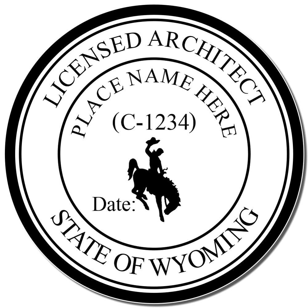 Professional Wyoming Architect Stamp - WY Architect Seal Stamp with Wood Handle, Size 1-5/8 - Ideal for Professional Architects in Wyoming - Wyoming Architect Seal Stamp - Professional Architect Seal - Image 5