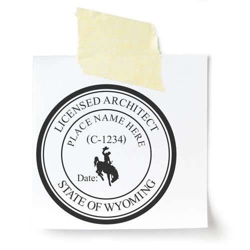Professional Wyoming Architect Stamp - WY Architect Seal Stamp with Wood Handle, Size 1-5/8 - Ideal for Professional Architects in Wyoming - Wyoming Architect Seal Stamp - Professional Architect Seal - Image 6