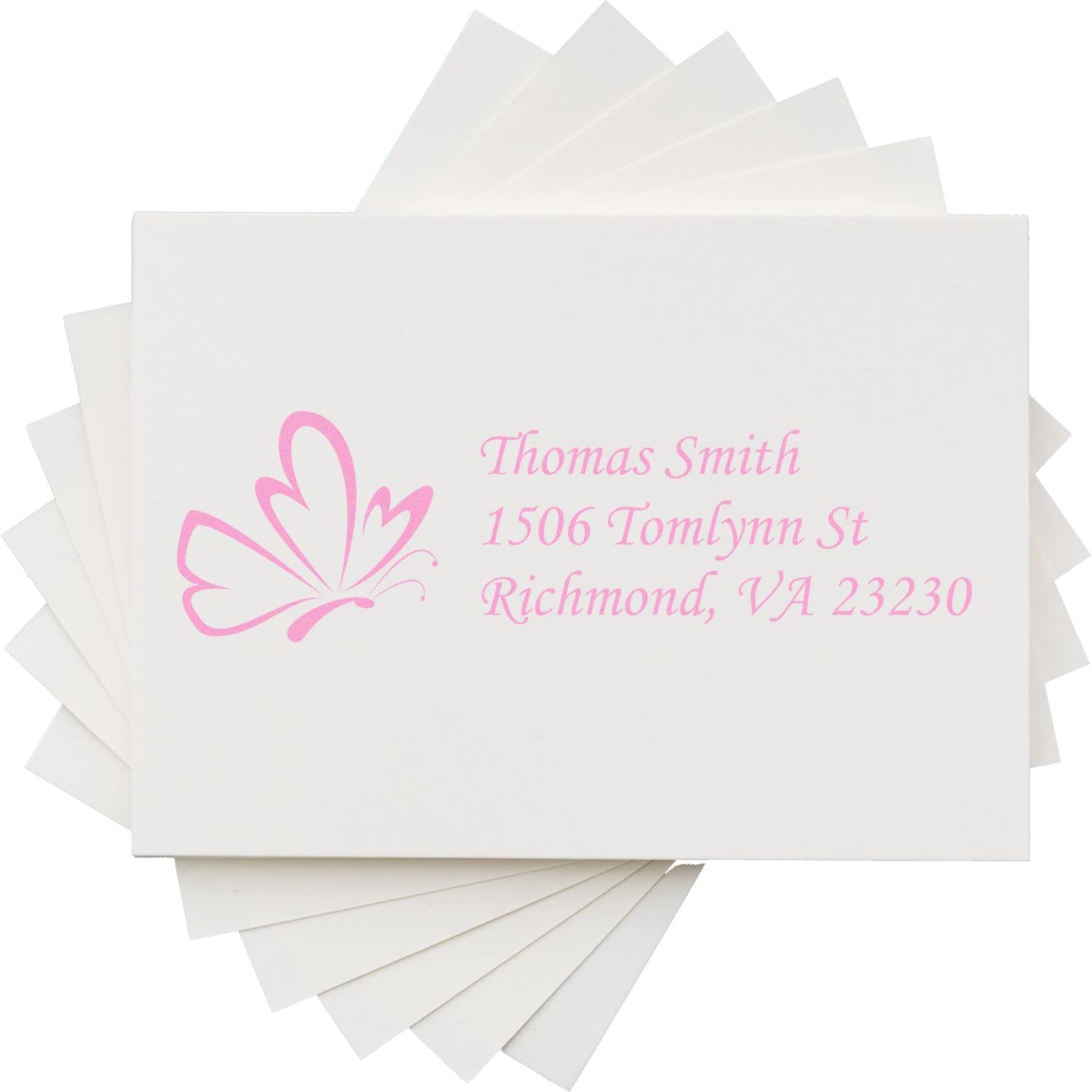 PSI Pre-Inked Butterfly Personal Address Stamper, Personalized Custom Return Address Stamp, Customized Gift Idea, Easy Press and Print Stamping, 5 Exciting Ink Colors, PSI1854 Mount, Impression Size 7/8" x 2-1/4" up to 25,000 Impressions - Image 5