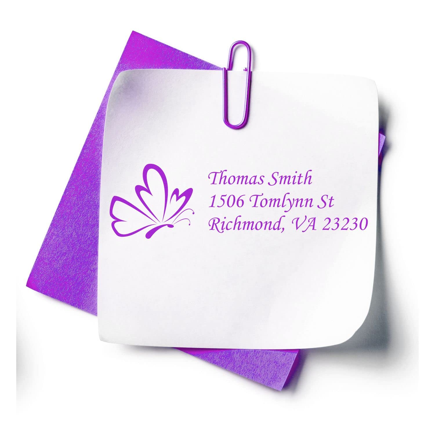 PSI Pre-Inked Butterfly Personal Address Stamper, Personalized Custom Return Address Stamp, Customized Gift Idea, Easy Press and Print Stamping, 5 Exciting Ink Colors, PSI1854 Mount, Impression Size 7/8" x 2-1/4" up to 25,000 Impressions - Image 6