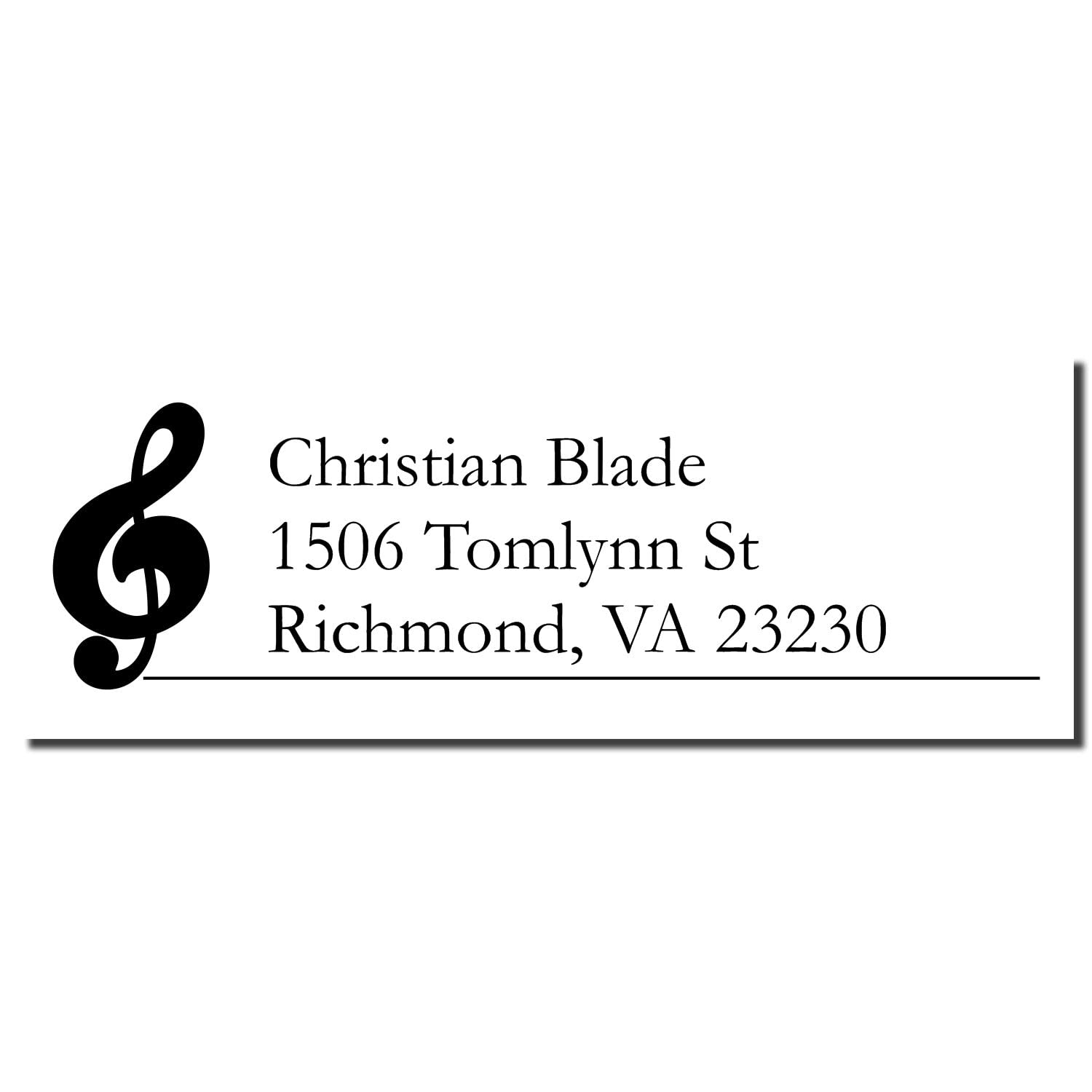 PSI Pre-Inked Music Garamond Address Stamper, Customized Name And Address Stamp, Housewarming Gift, Easy Press and Print Stamping, 5 Exciting Ink Colors, PSI 4141 Mount, Impression Size 7/8" x 2-1/4" up to 25,000 Impressions