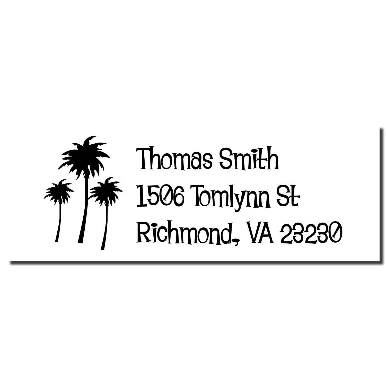 PSI Pre-Inked Palms Lounge Bait Address Stamper, Customized Self Address Stamp, Realtor Gift, Easy Press and Print Stamping, 5 Exciting Ink Colors, PSI 4141 Mount, Impression Size 7/8" x 2-1/4" up to 25,000 Impressions
