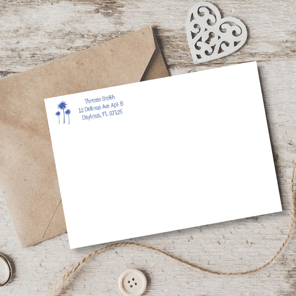 PSI Pre-Inked Palms Lounge Bait Address Stamper, Customized Self Address Stamp, Realtor Gift, Easy Press and Print Stamping, 5 Exciting Ink Colors, PSI 4141 Mount, Impression Size 7/8" x 2-1/4" up to 25,000 Impressions - Image 4