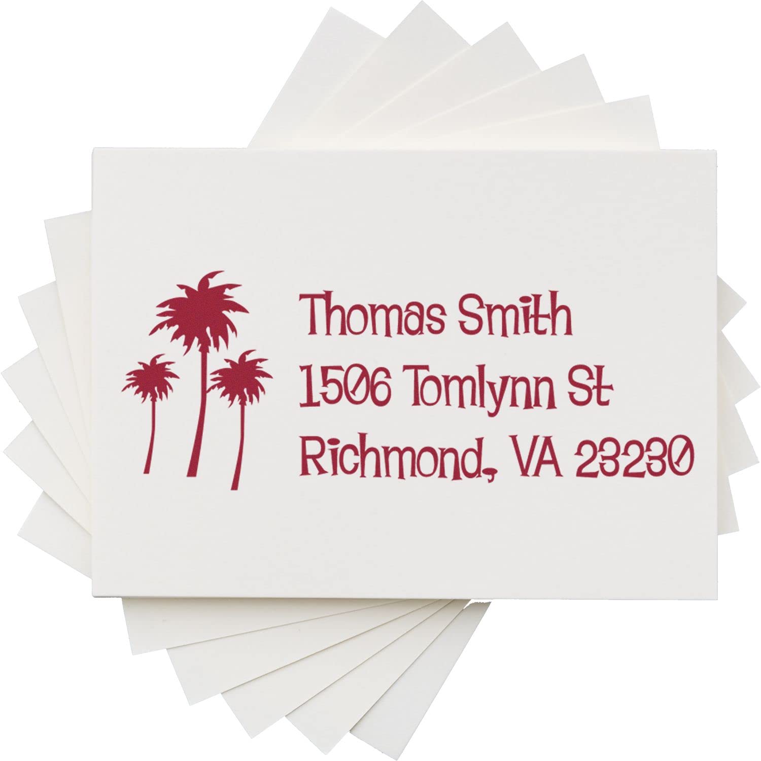 PSI Pre-Inked Palms Lounge Bait Address Stamper, Customized Self Address Stamp, Realtor Gift, Easy Press and Print Stamping, 5 Exciting Ink Colors, PSI 4141 Mount, Impression Size 7/8" x 2-1/4" up to 25,000 Impressions - Image 5