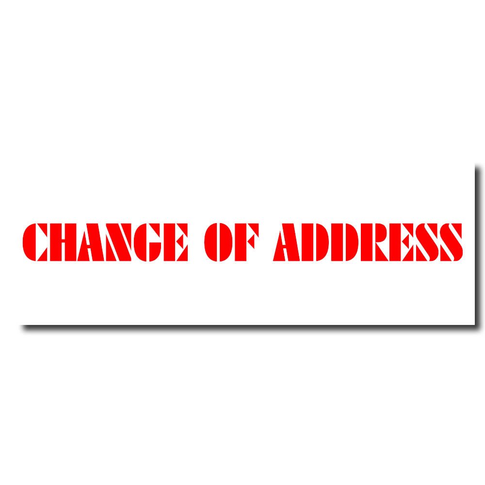 Red Ink Pre-Inked Change of Address Stamp, Ideal Mailing Stamp for Logistics Assistants, Durable and Easy-to-Use, 1/2 x 1-1/2, Ideal for Efficient Address Changes and Mail Sorting Tasks - Image 2